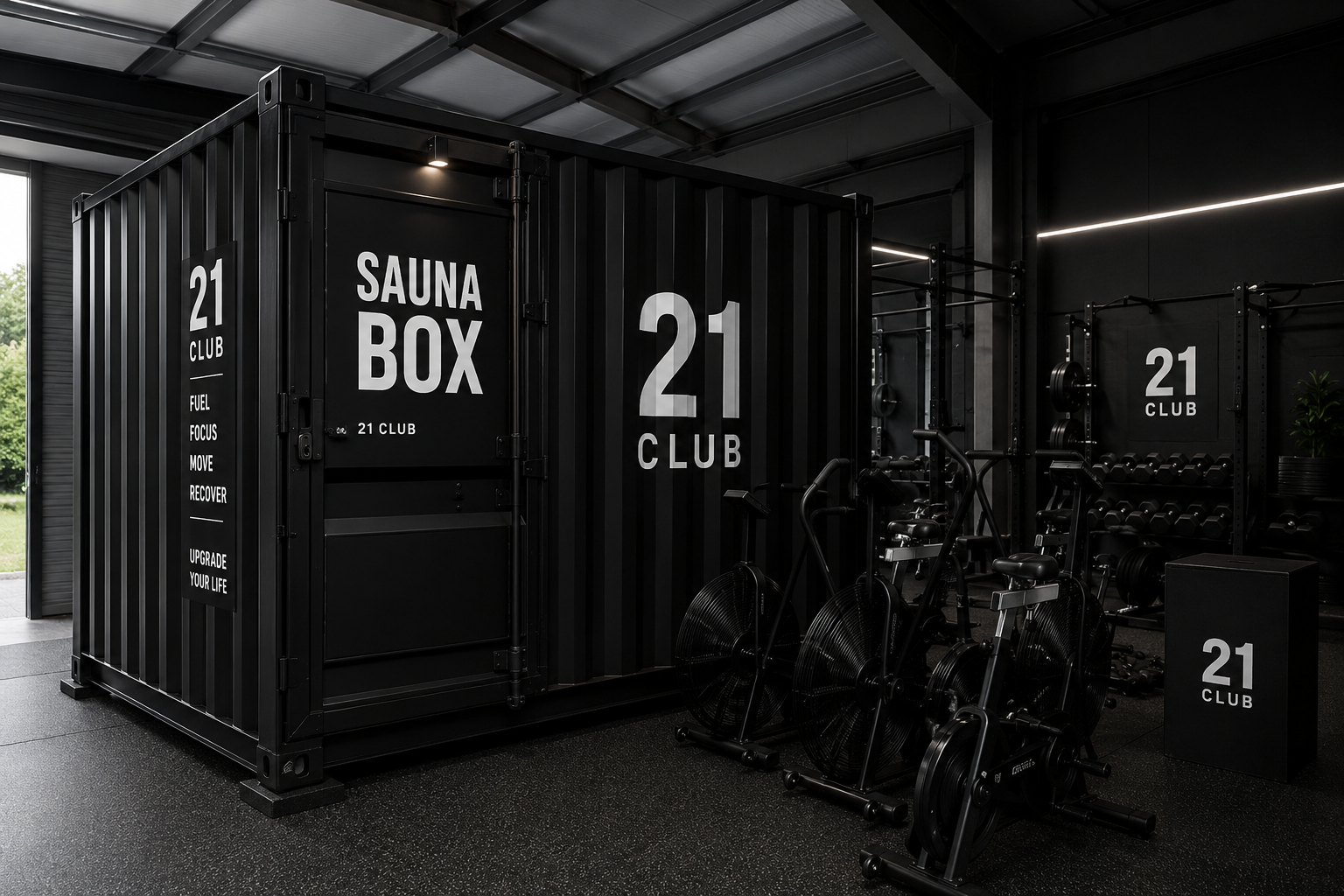21 Station black sauna and training box