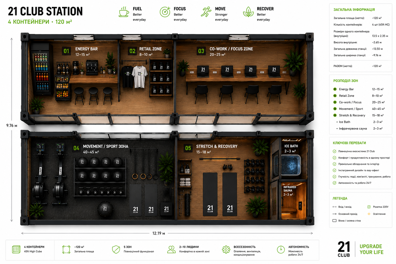 21 HUB — Destination floorplan — 120 m²