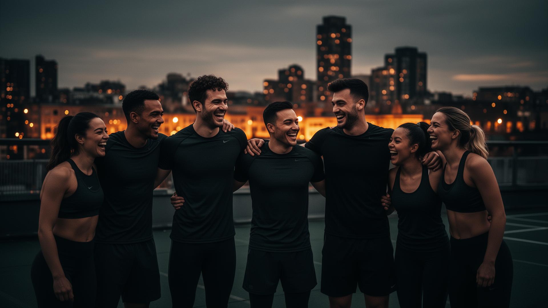 A squad of athletes